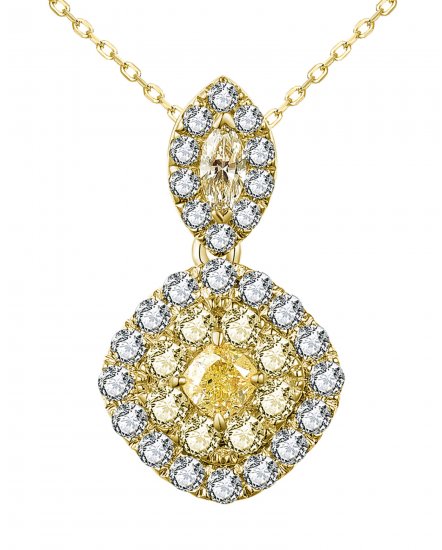 MULTI TONE RADIANT DIAMOND PENDANT (TP2795)